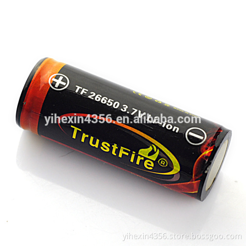 lithium/li-ion battery 26650 5000mAh 3.7V rechargeable battery High Drain battery